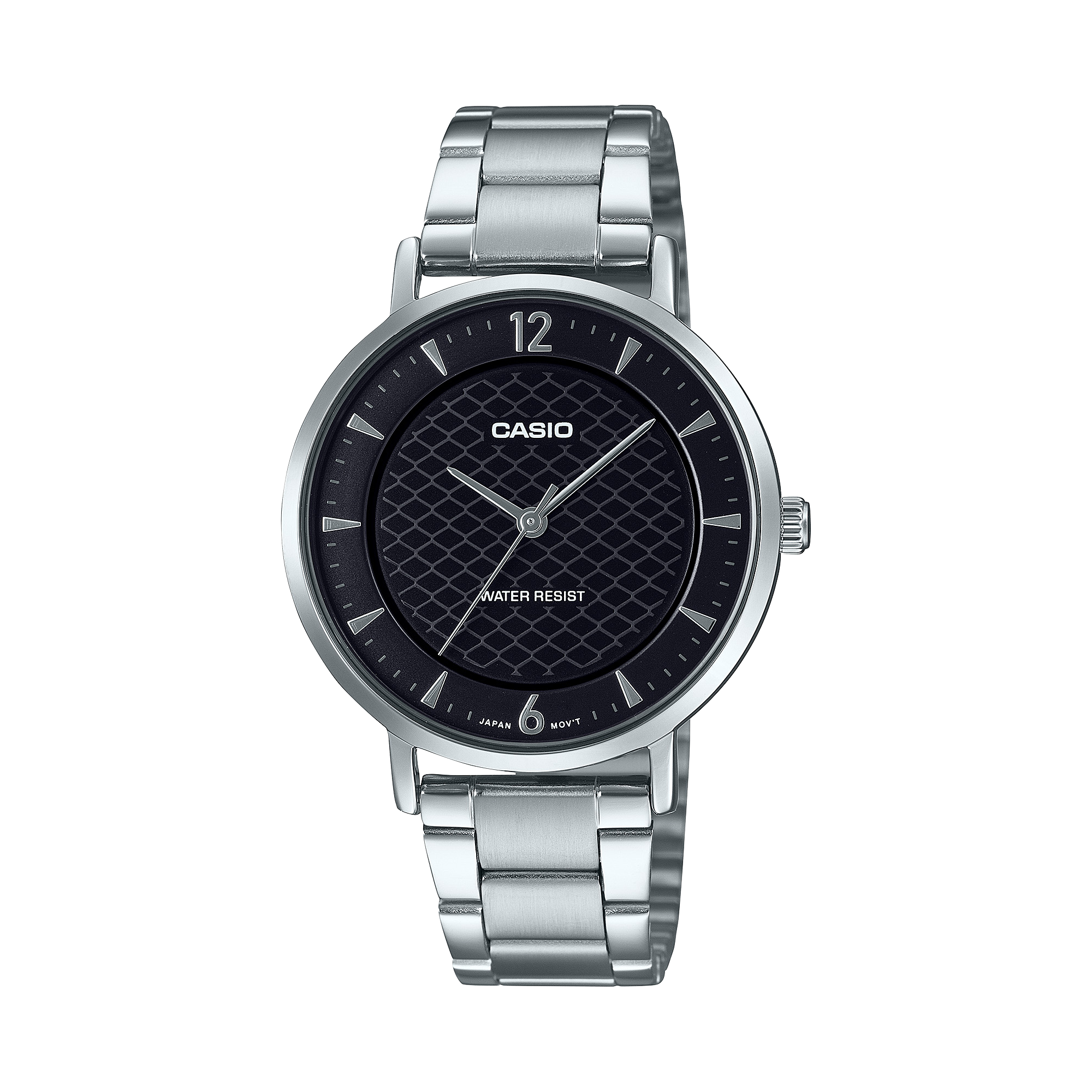 Casio LTP-V004D-1A women’s black dial stainless steel watch Main image