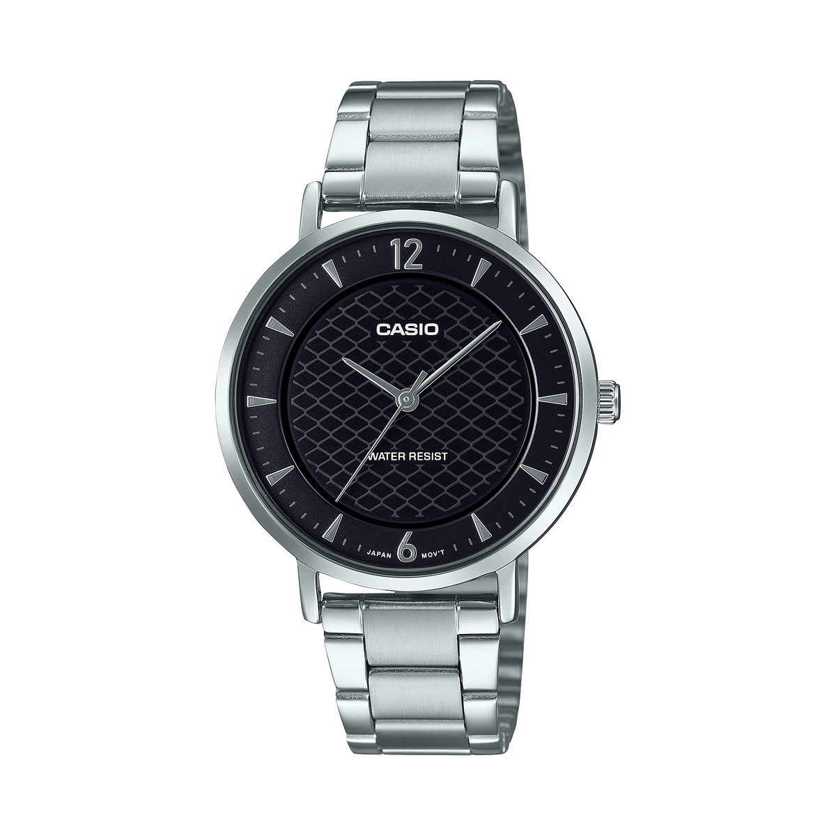 Casio LTP-V004D-1A women’s black dial stainless steel watch