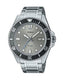 Casio MDV-107D-8A "Duro" dive watch featuring a gray dial and a stainless steel link bracelet.