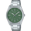 Casio-MTP-1302DA-3A-mens-stainless-steel-watch-matte-green-dial