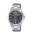 Casio MTP-1381D-8A men’s stainless steel analog wrist watch with grey dial and silver strap