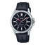 Casio MTP-E700L-1E black dial men's watch with leather strap