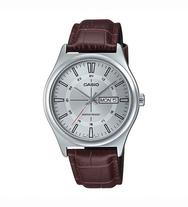 Case size (L× W× H) 45.1 × 38 × 9.4 mm Weight 46 g Case and bezel material Chrome plated Band Triple-fold Clasp Water resistance Water Resistant Power supply and battery life Approx. battery life: 2 years on SR626SW Main image