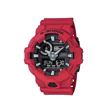Casio G-Shock GA-700-4ADR men's red analog digital resin strap watch with 200M water resistance Main image