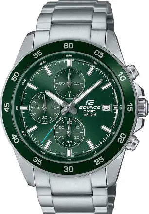 Casio Edifice EFR-526D-3A men's green dial stainless steel chronograph watch Main image