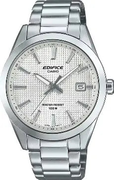 Casio Edifice EFV-160D-7A men's white textured dial stainless steel analog watch