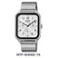 Casio MTP-M306D-7A silver stainless steel men’s analog watch with multi-dial display showing date and day function elegant wristwatch