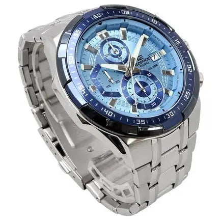 Men's Casio Edifice EFR-539DE-2A quartz wristwatch with blue dial