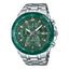 Casio Edifice EFR-539DE-3A men's green dial stainless steel chronograph watch