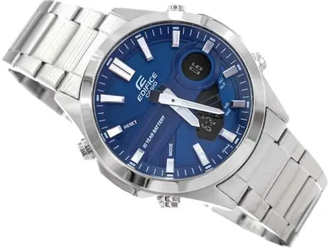 Original Casio Edifice EFV-C120D-2A blue analog digital sports watch