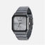 Casio MTP-B185B-7A men’s analog watch with white dial, stainless steel case, and black resin strap showing minimalist elegant design
