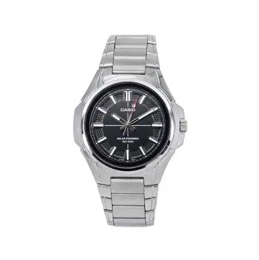 Casio MTP-RS100D-1AVDF Men's Solar Powered Black Dial Stainless Steel Analog Watch Main image