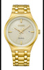Citizen BM7652-52P Eco-Drive men's gold dial gold-tone stainless steel analog watch with date display