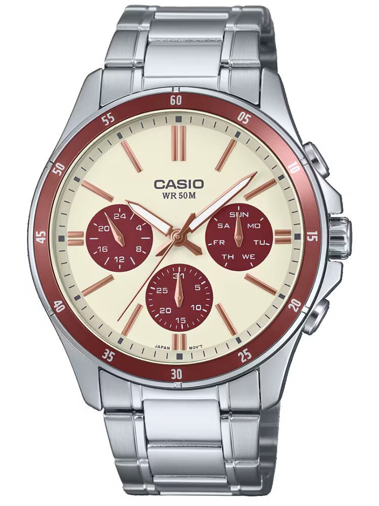 Casio MTP-1374D-5A2 men's stainless steel watch with brown dial Main image