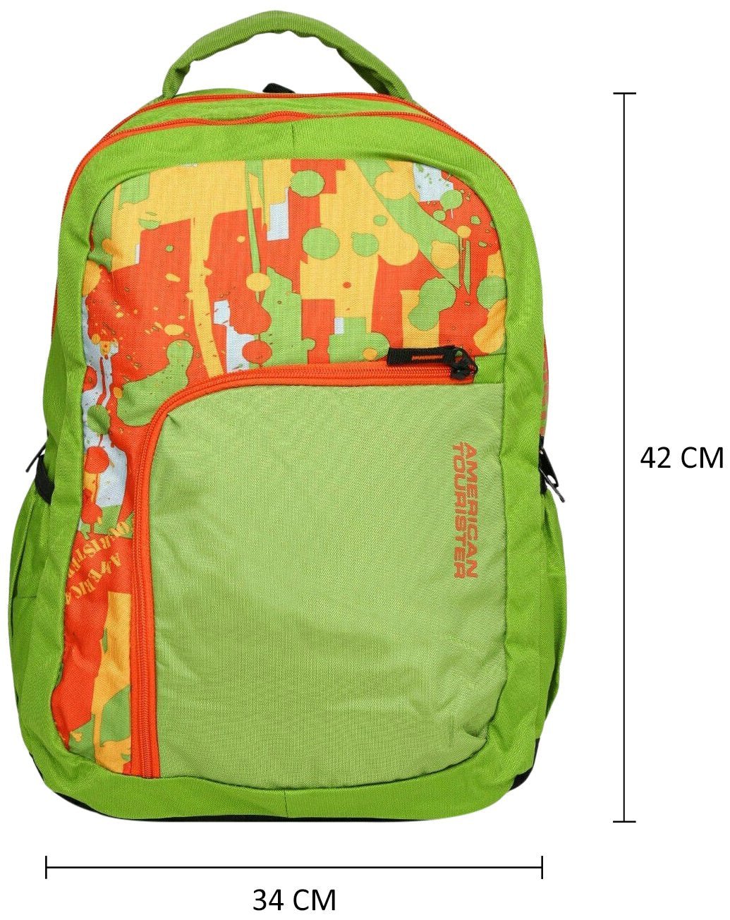 American Tourister Green Casual Backpack (Code 04 Lime) - Zamana.pk