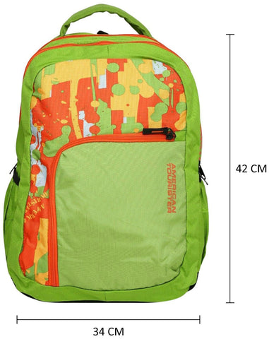 American Tourister Green Casual Backpack (Code 04 Lime) - Zamana.pk