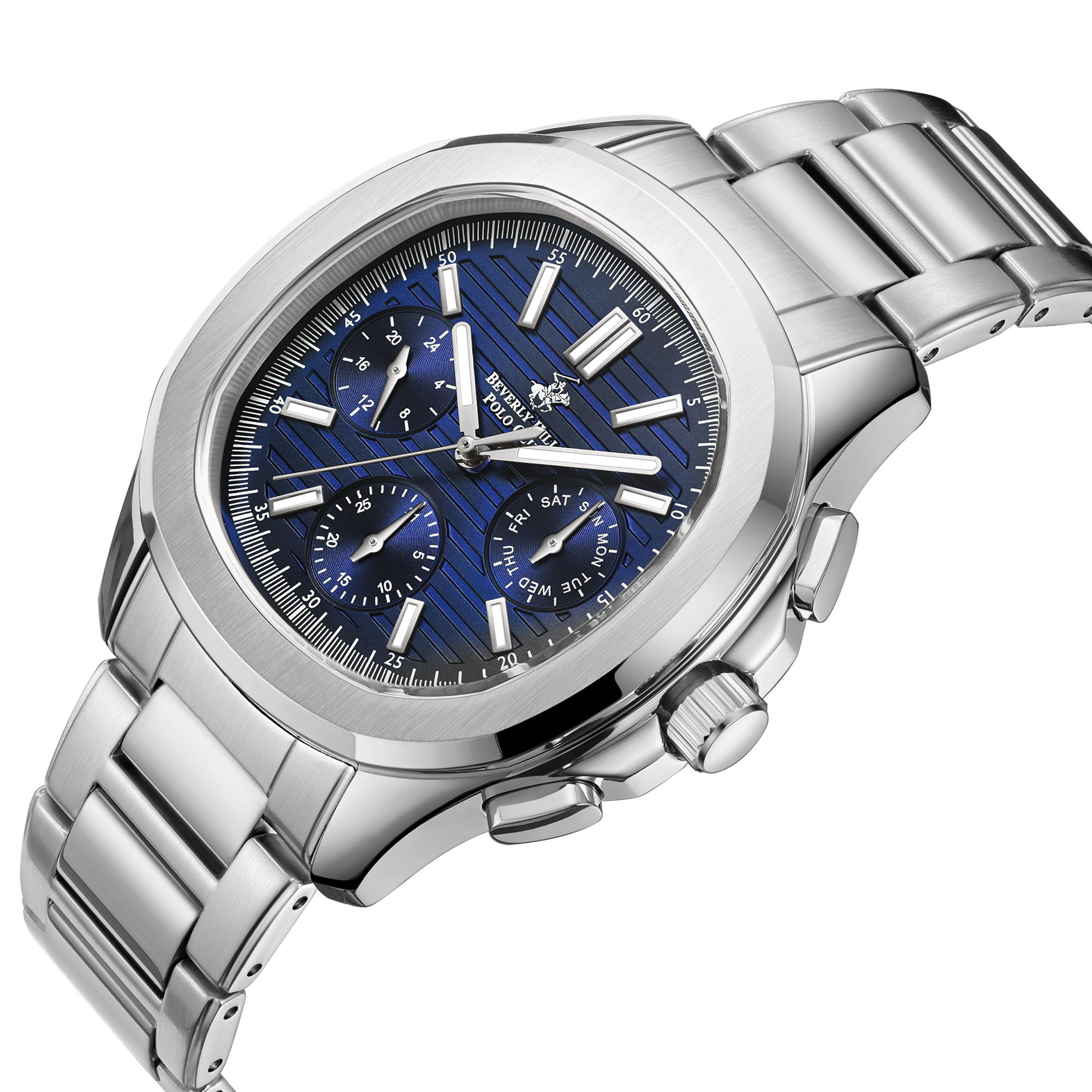 Beverly Hills Polo Club BP3212X.390 Men's Dark Blue Steel Strap Watch Secondary image