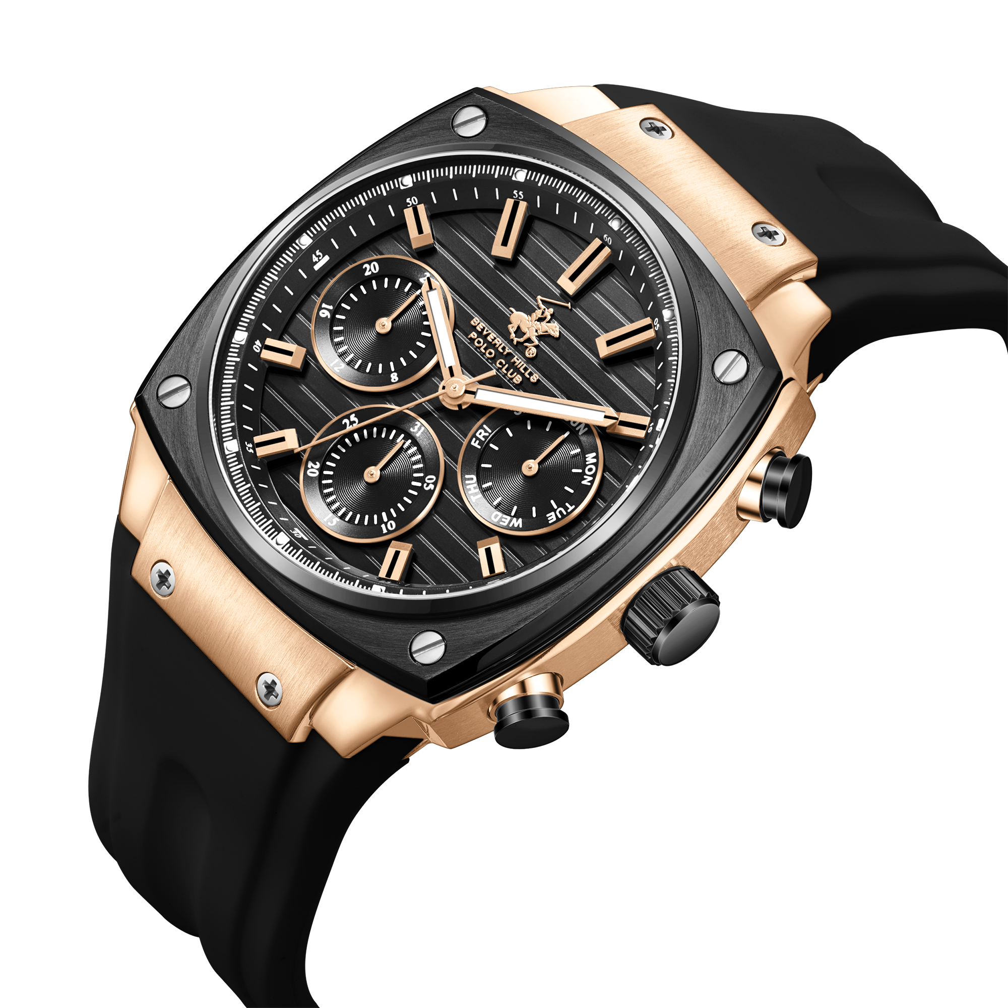 Beverly Hills Polo Club BP3778X.451 Silicone Strap & Clasp Detail - Zamana