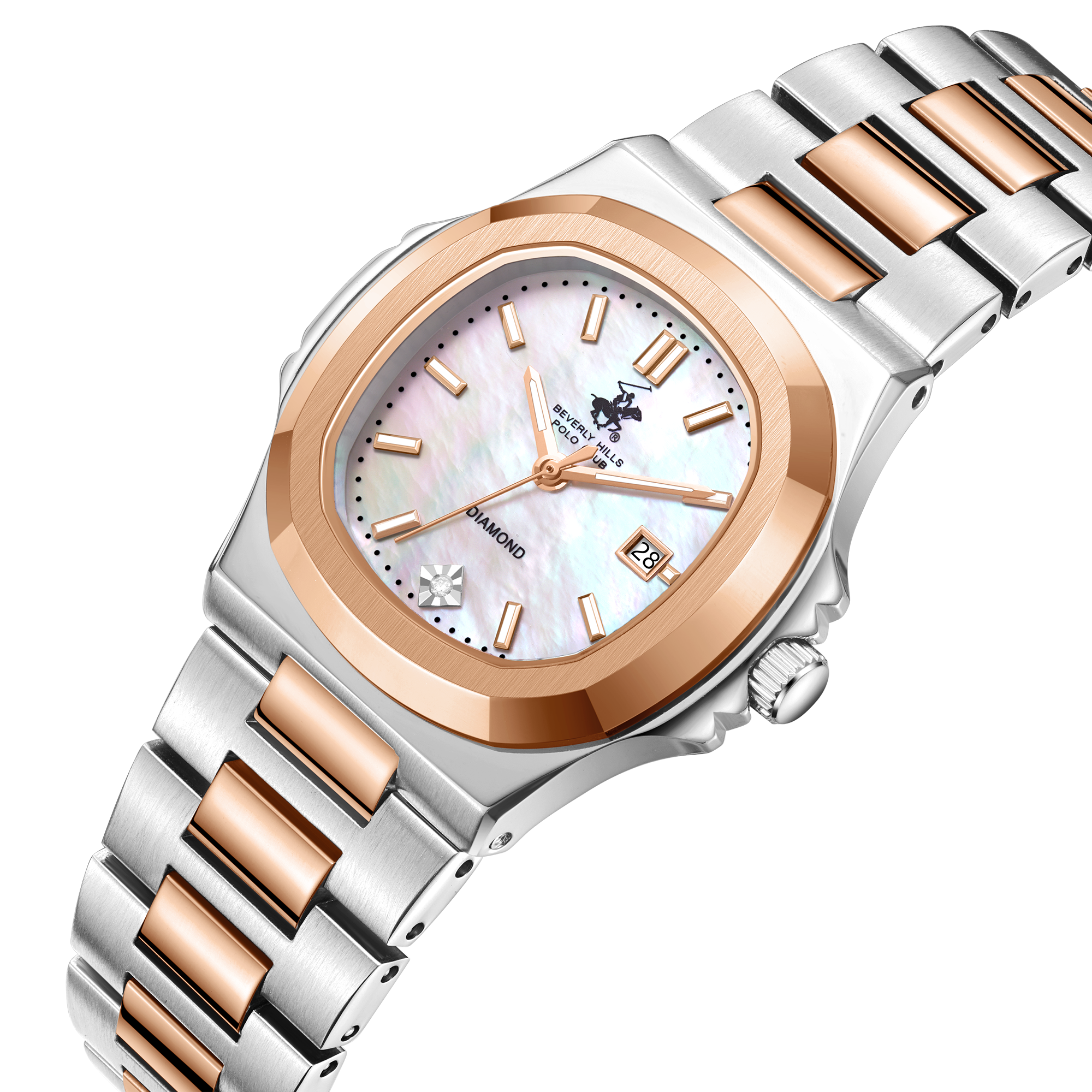 Beverly Hills Polo Club BP3780X.520 Women's White Dial Steel Strap Watch Secondary image