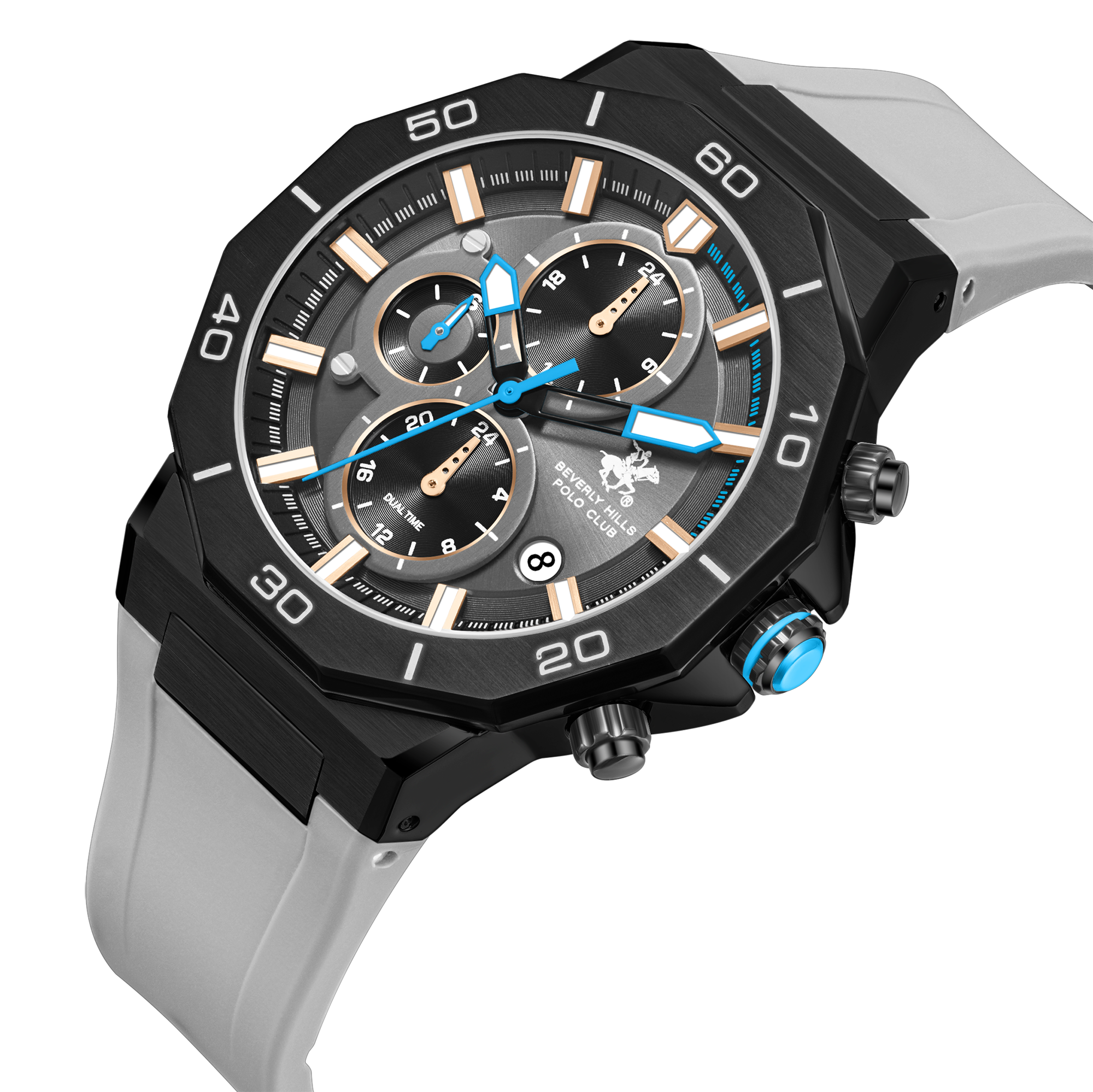 Beverly Hills Polo Club BP3784X.066 Men's Black Dial Silicone Strap Watch Secondary image