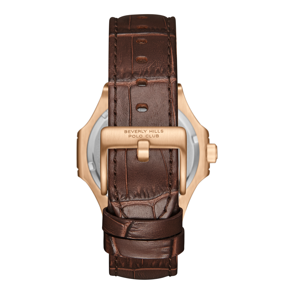 Beverly Hills Polo Club BP3792X.444 Men's Gun Dial Leather Strap Watch - Photo 4 - Zamana