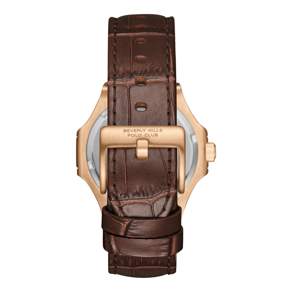 Beverly Hills Polo Club BP3792X.444 Men's Gun Dial Leather Strap Watch - Photo 4 - Zamana