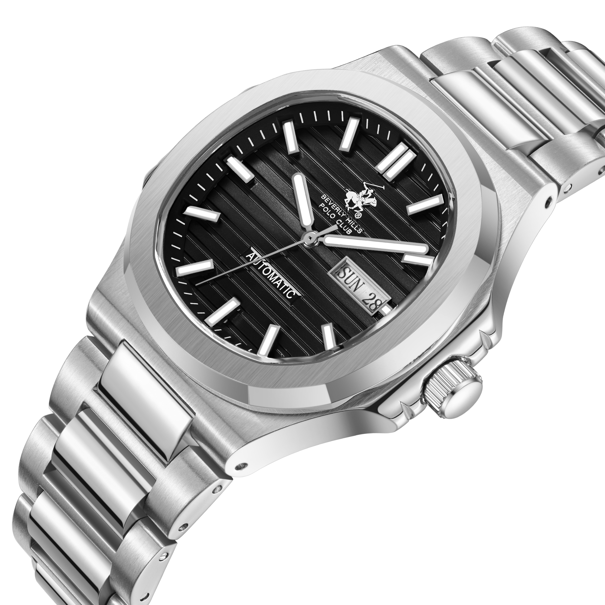 Beverly Hills Polo Club BP3835X.350 Men's Black Dial Steel Strap Watch Secondary image