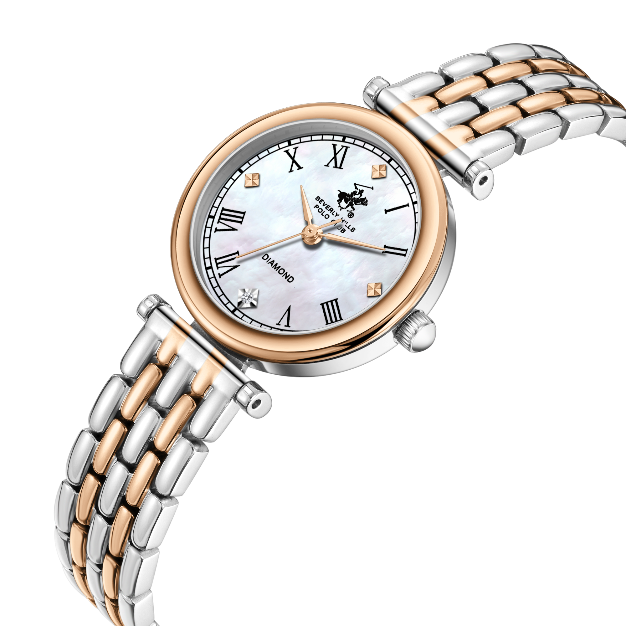 Beverly Hills Polo Club BP3894X.520 Women's White Mother of Pearl Dial Steel Strap Watch Secondary image