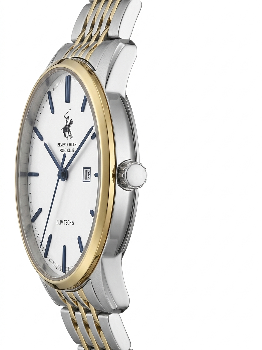 Beverly Hills Polo Club BP3895X.230 Men's White Dial Steel Strap Watch Secondary image