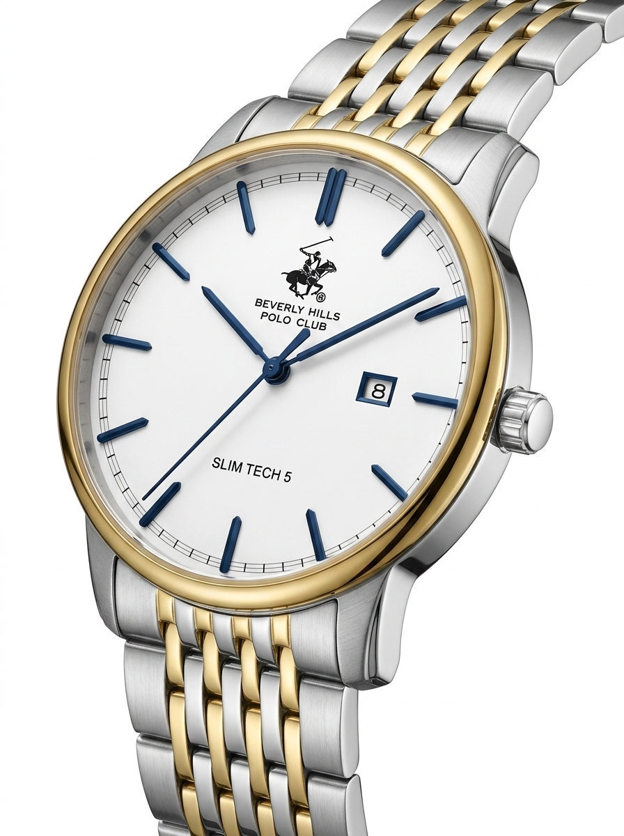 Beverly Hills Polo Club BP3895X.230 Men's White Dial Steel Strap Watch - Photo 4 - Zamana