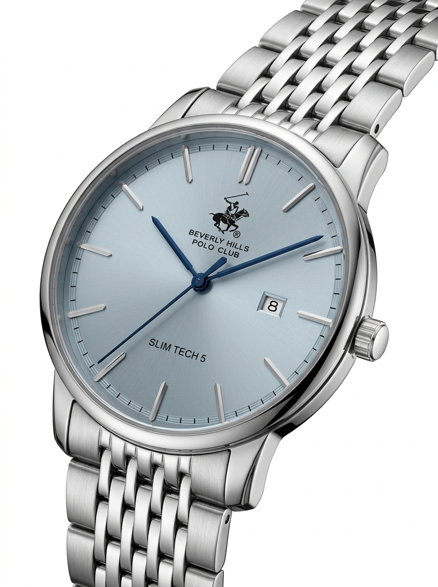 Beverly Hills Polo Club BP3895X.300 Men's Blue Dial Steel Strap Watch - Photo 4 - Zamana