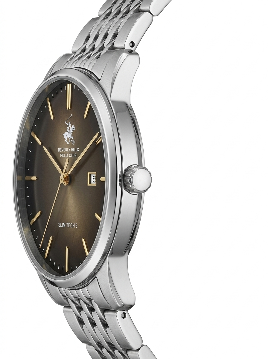 Beverly Hills Polo Club BP3895X.340 Men's Brown Dial Steel Strap Watch Secondary image