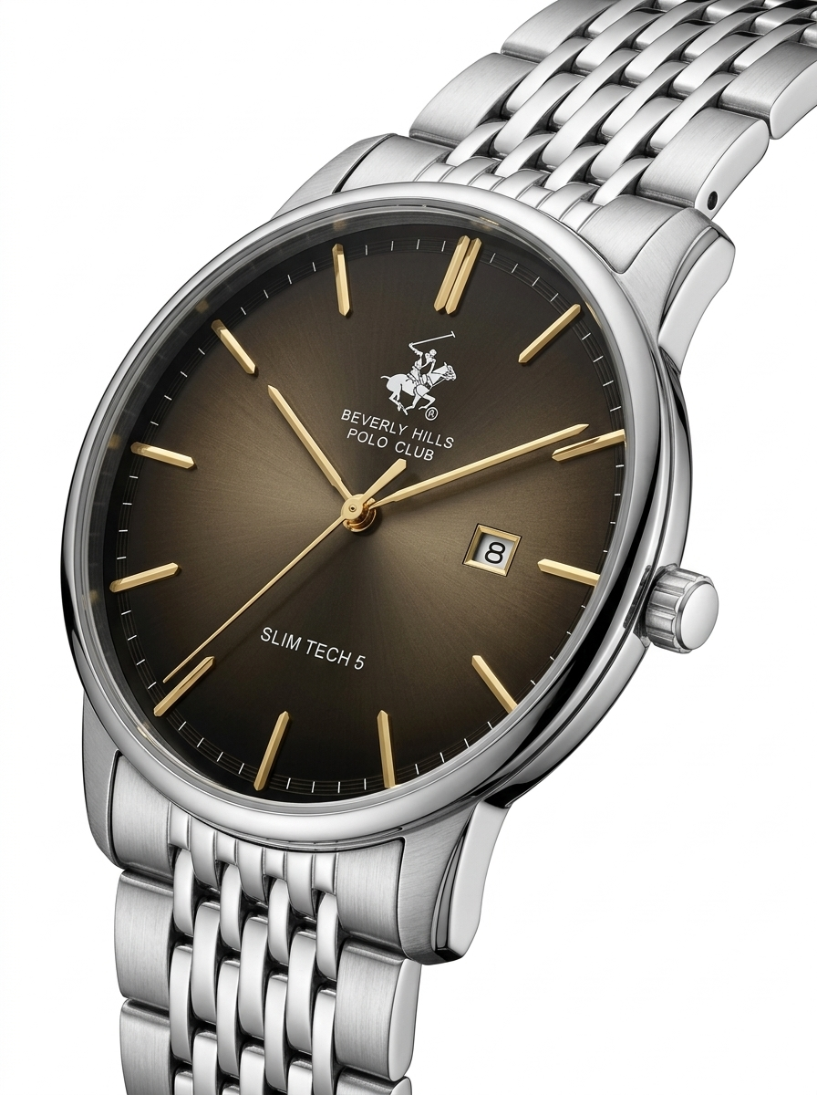 Beverly Hills Polo Club BP3895X.340 Men's Brown Dial Steel Strap Watch - Photo 4 - Zamana
