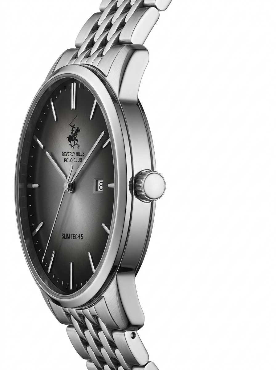 Beverly Hills Polo Club BP3895X.350 Men's Silver to Black Dial Steel Strap Watch Secondary image