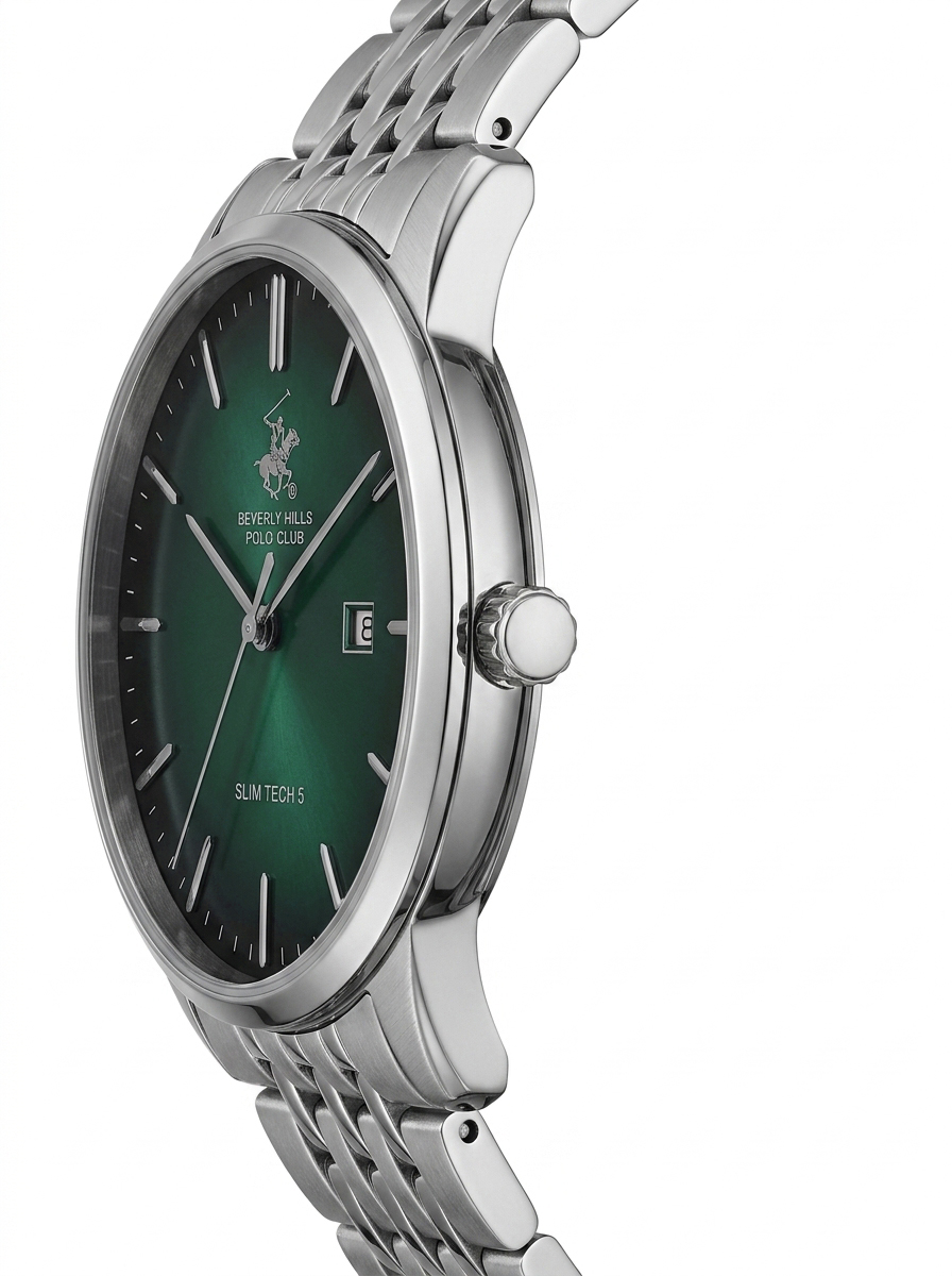 Beverly Hills Polo Club BP3895X.370 Men's Dark Green Steel Strap Watch Secondary image