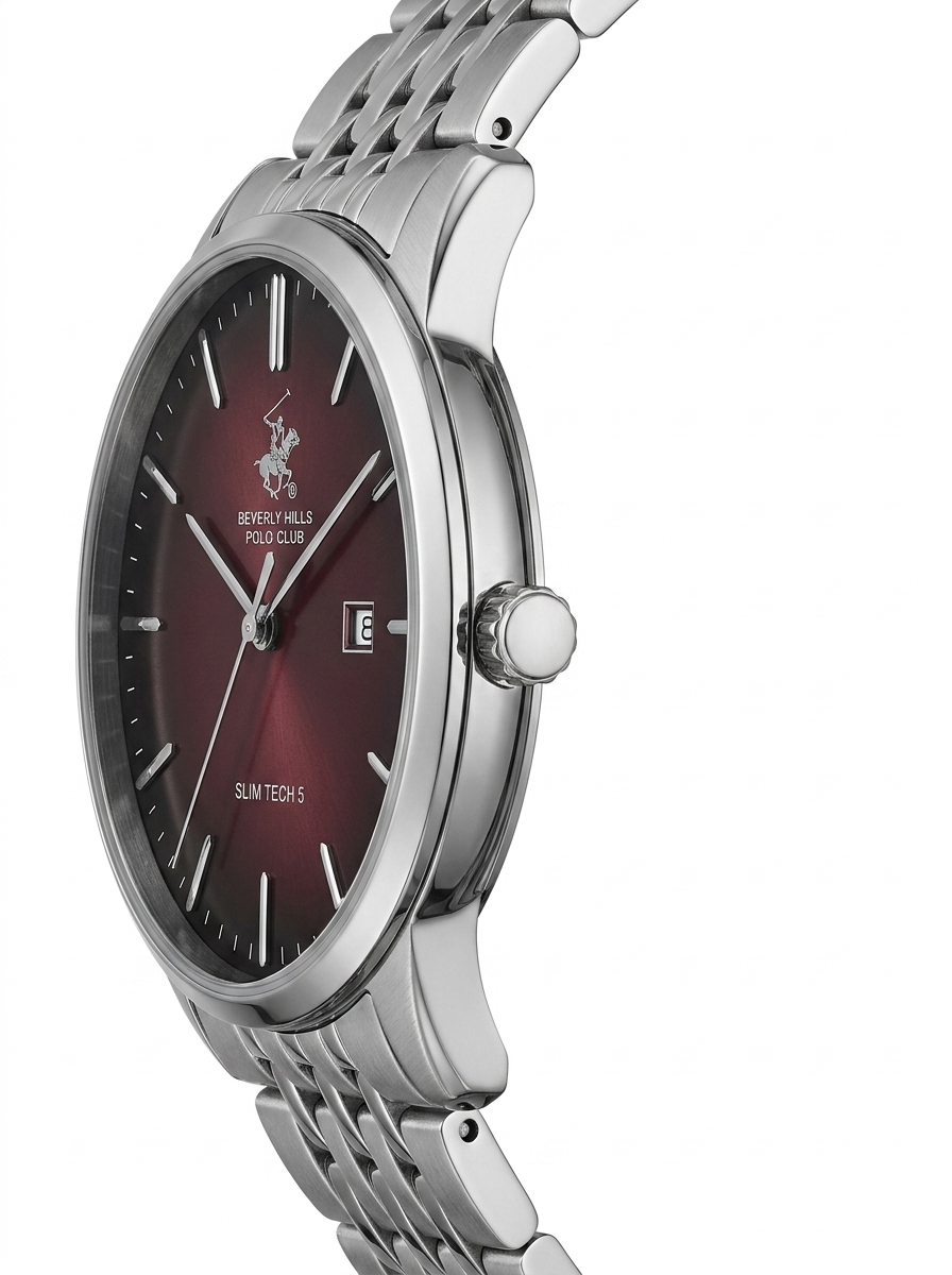 Beverly Hills Polo Club BP3895X.380 Men's Red Dial Steel Strap Watch Secondary image
