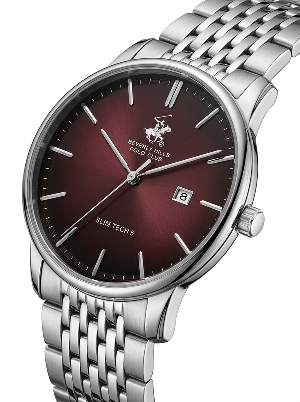 Beverly Hills Polo Club BP3895X.380 Men's Red Dial Steel Strap Watch - Photo 4 - Zamana