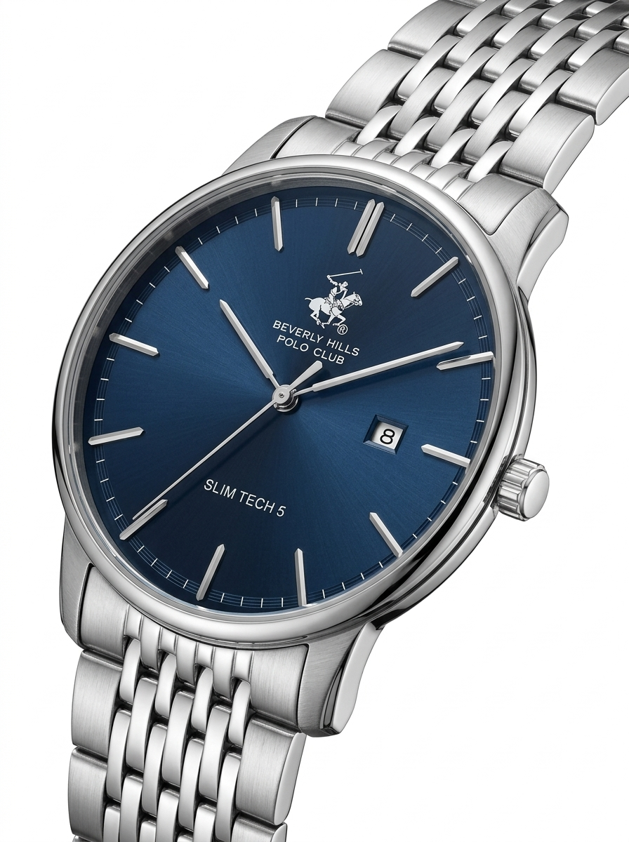 Beverly Hills Polo Club BP3895X.390 Men's Dark Blue Dial Steel Strap Watch - Photo 4 - Zamana