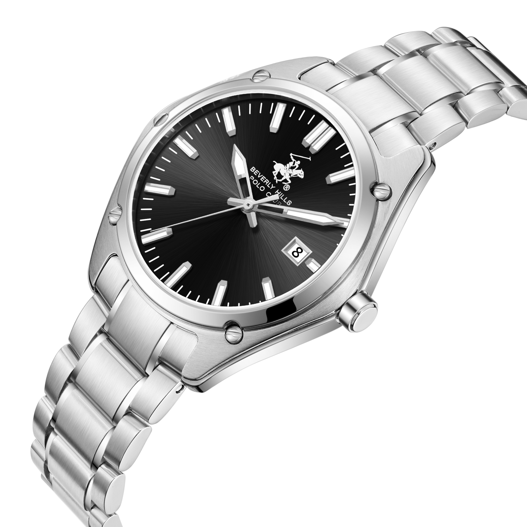 Beverly Hills Polo Club BP3896X.350 Men's Black Dial Steel Strap Watch Secondary image