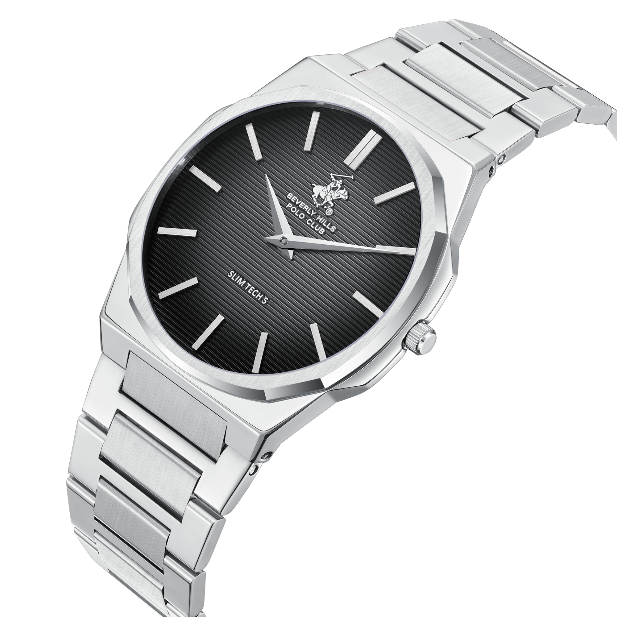 Beverly Hills Polo Club BP3897X.350 Men's Gun Black Steel Strap Watch Secondary image