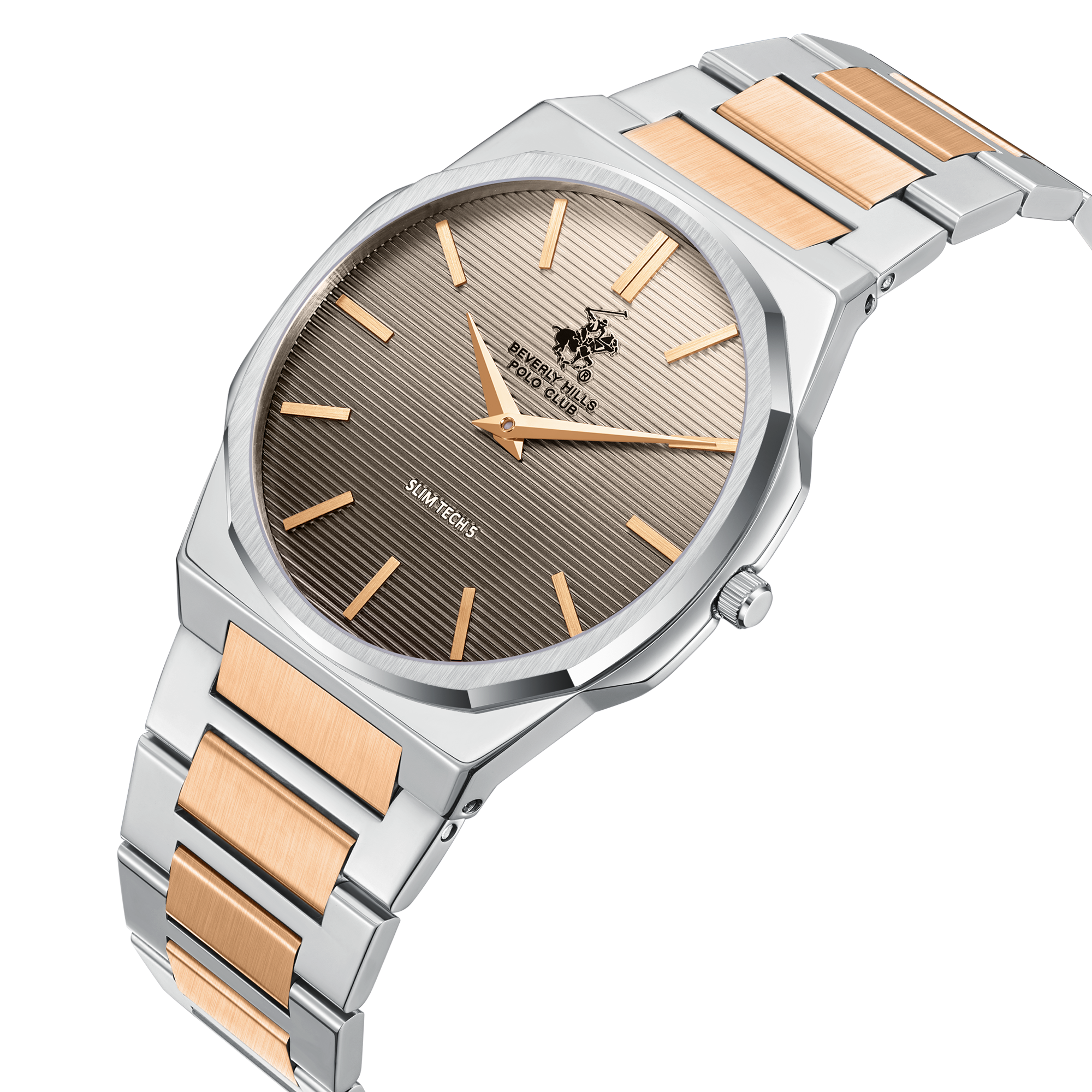 Beverly Hills Polo Club BP3897X.540 Men's Dark Brown Dial Steel Strap Watch Secondary image