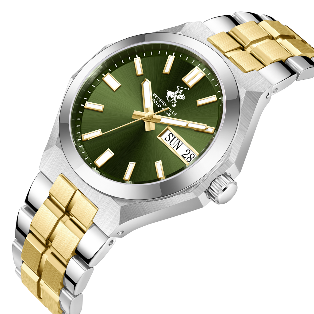 Beverly Hills Polo Club BP3912X.270 Men's Steel Strap & Clasp Detail - Zamana