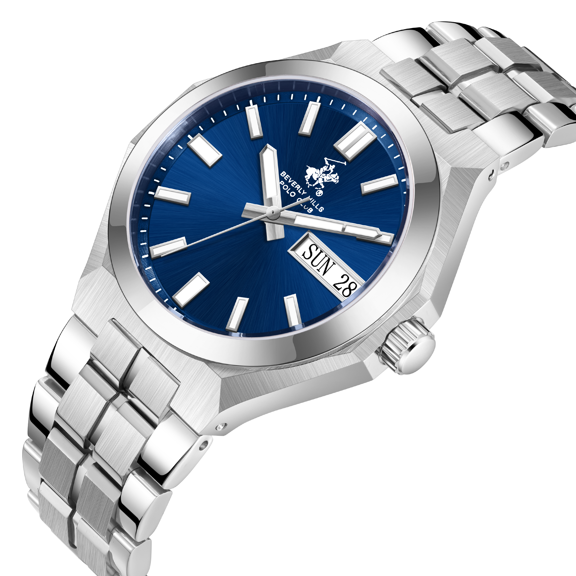 Beverly Hills Polo Club BP3912X.390 Men's Dark Blue Dial Steel Strap Watch Secondary image