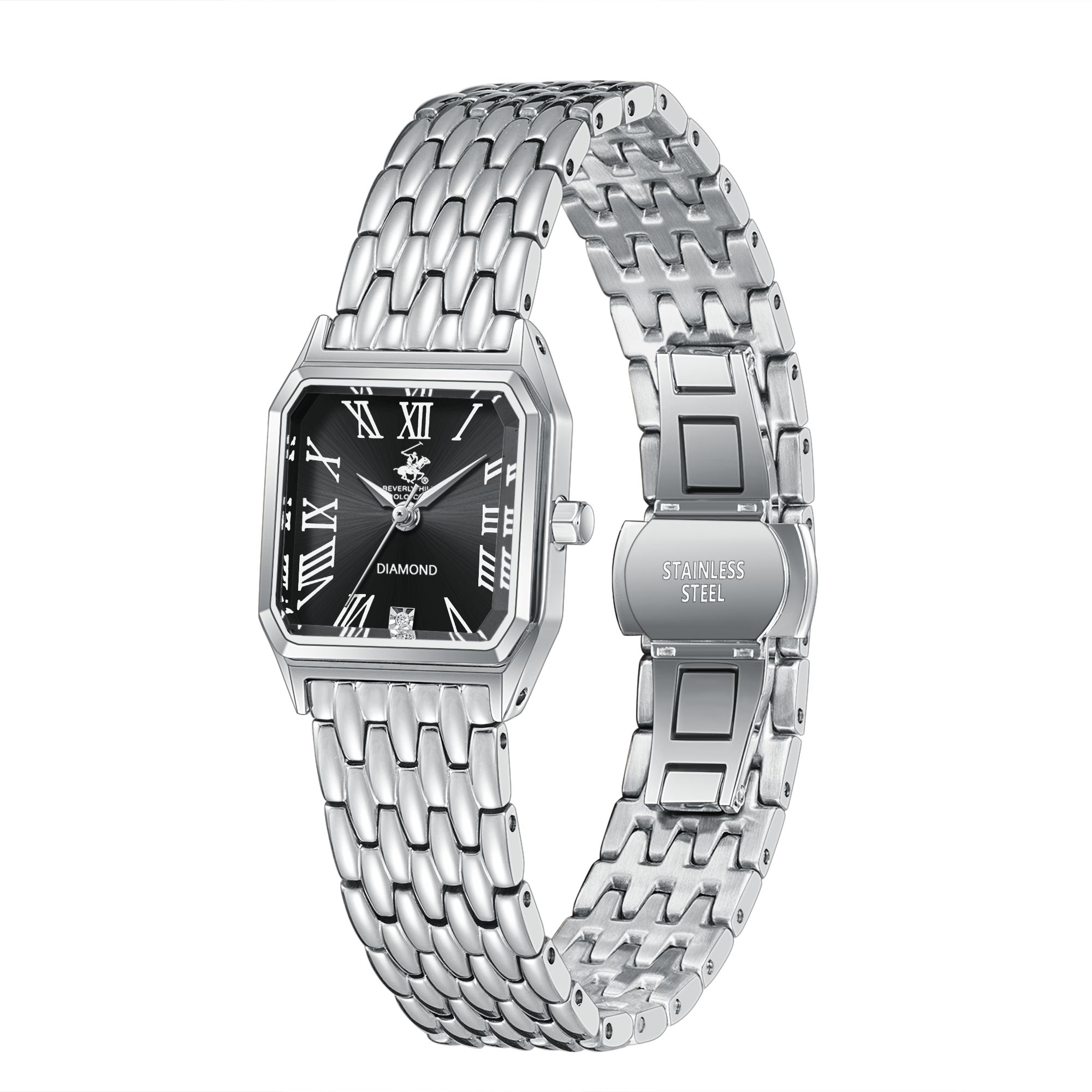 Beverly Hills Polo Club BP3916C.350 Women's Black Dial Steel Strap Watch Secondary image