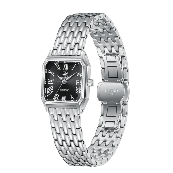 Beverly Hills Polo Club BP3916C.350 Women's Steel Strap & Clasp Detail - Zamana