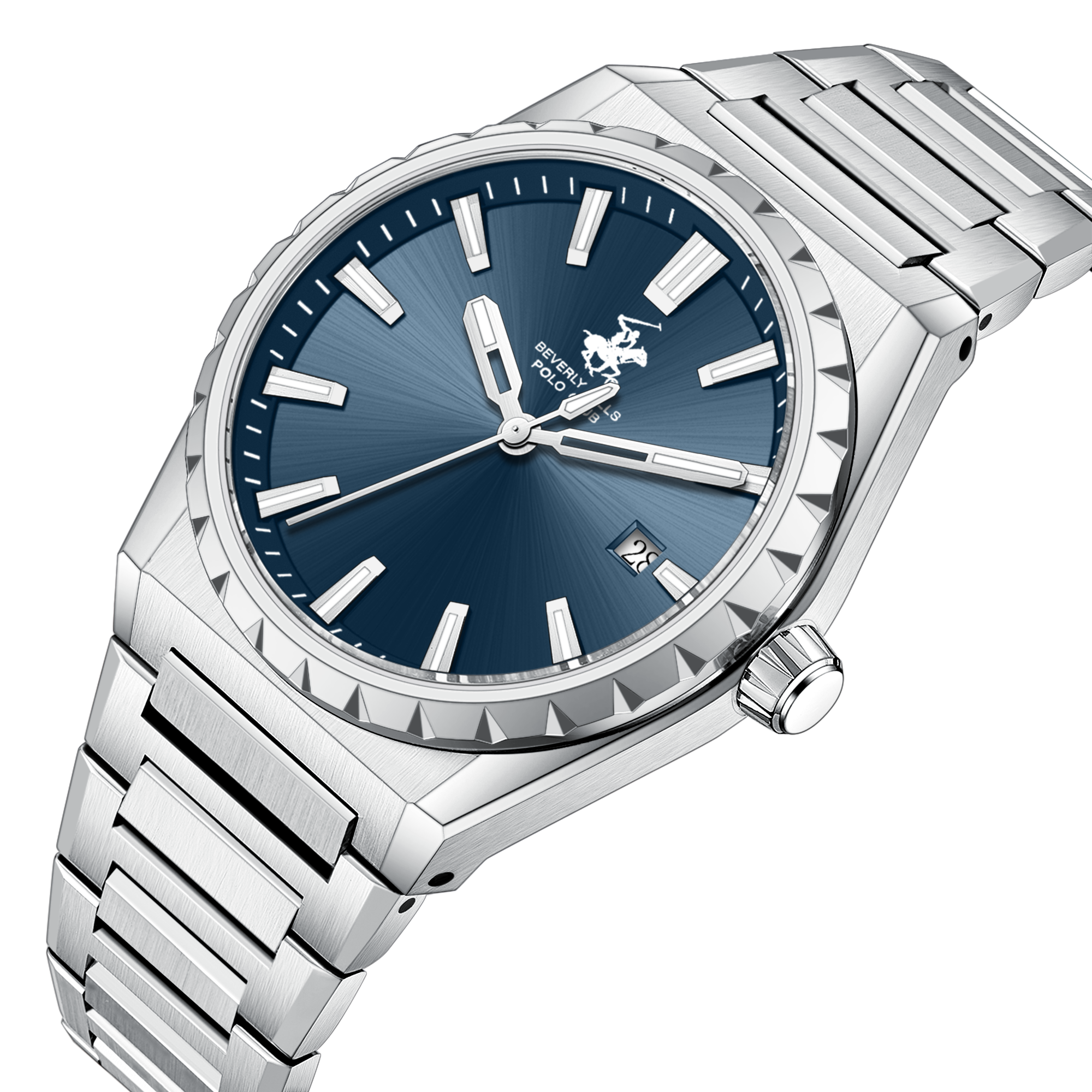 Beverly Hills Polo Club BP3918X.390 Men's Dark Blue Dial Steel Strap Watch Secondary image