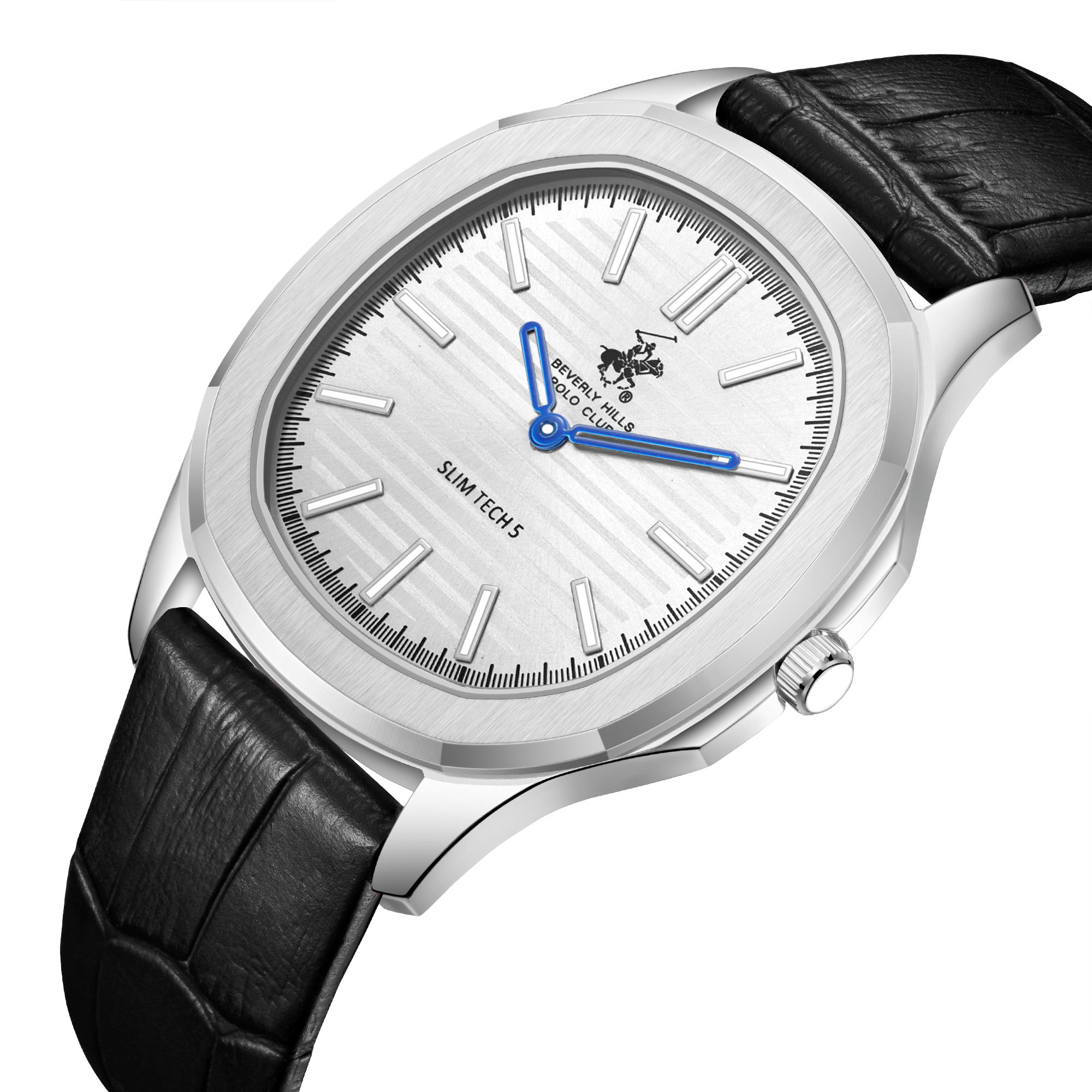Beverly Hills Polo Club BP3919X.331 Men's Silver Dial Leather Strap Watch Secondary image