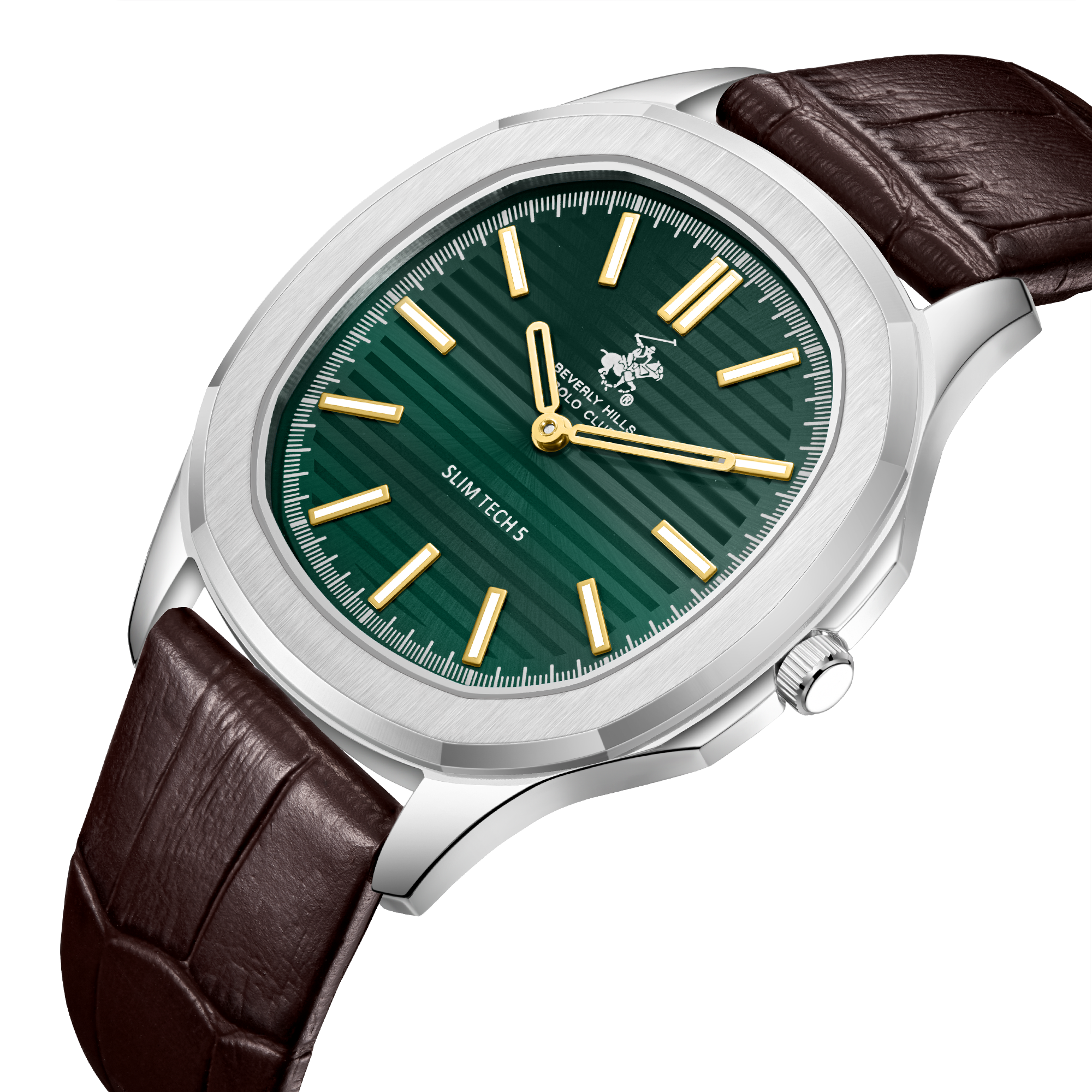 Beverly Hills Polo Club BP3919X.372 Men's Leather Strap & Clasp Detail - Zamana