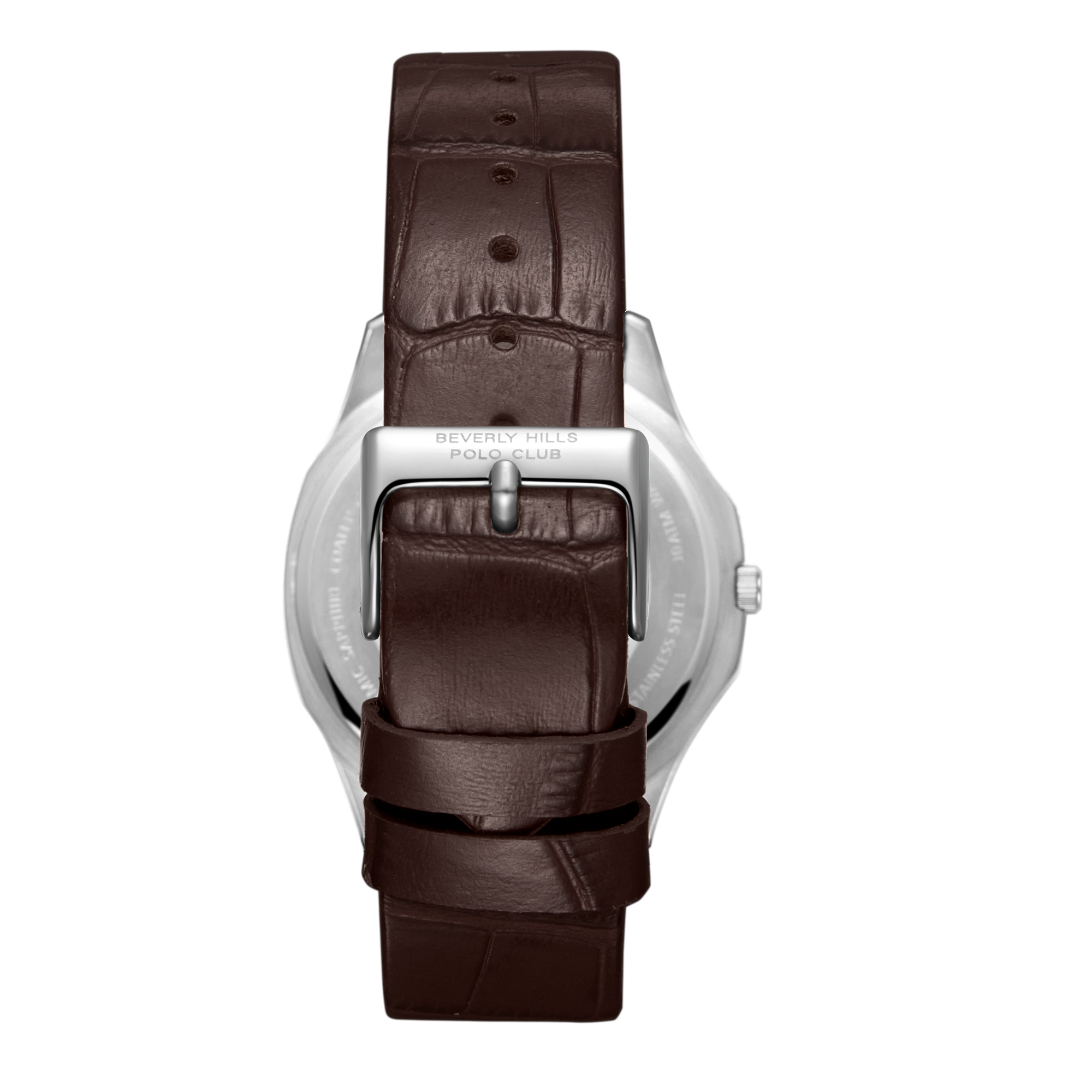 Beverly Hills Polo Club BP3919X.372 Men's Dark Green Leather Strap Watch - Photo 4 - Zamana