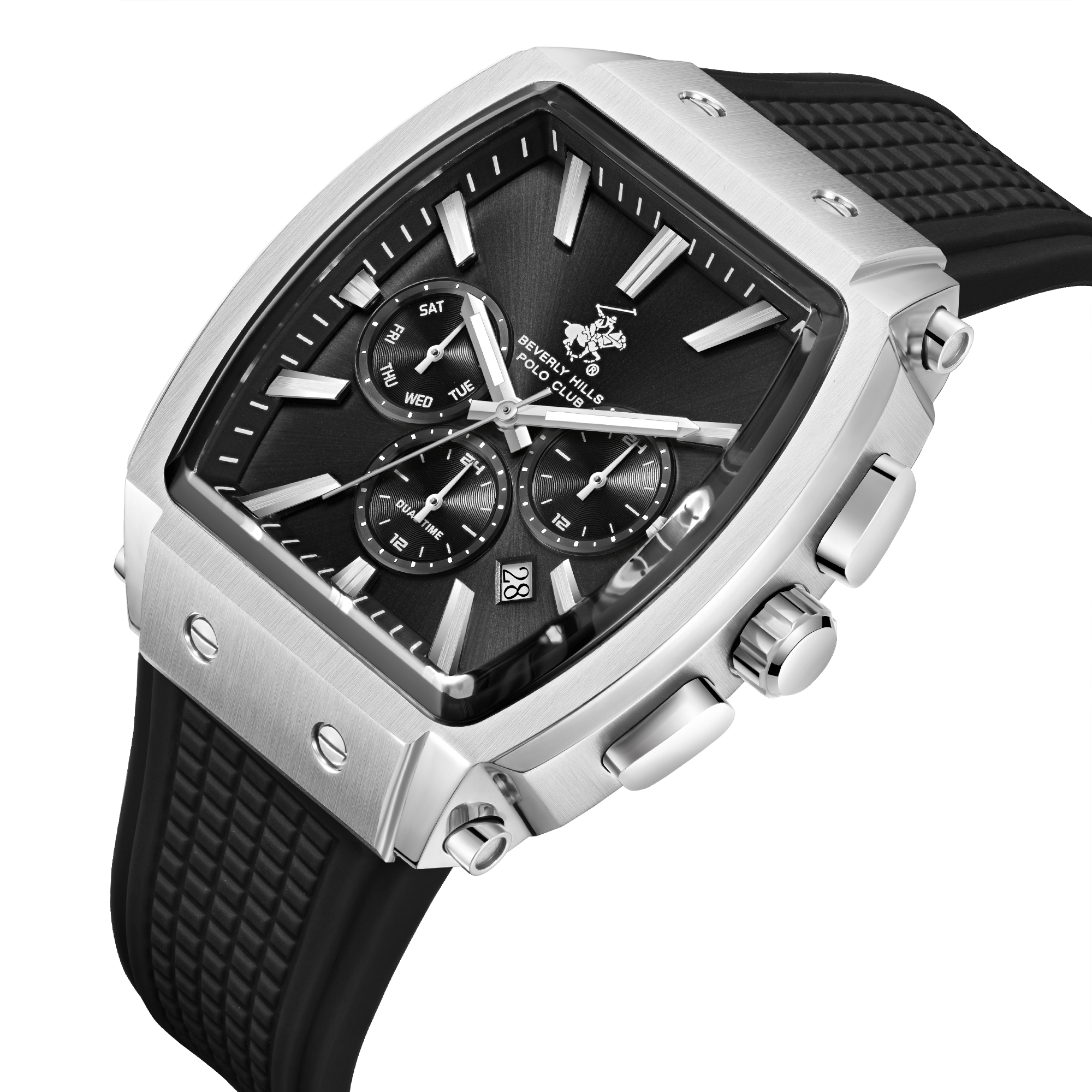 Beverly Hills Polo Club BP3920X.351 Silicone Strap & Clasp Detail - Zamana